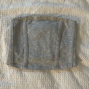 Gray Strapless Tube Top